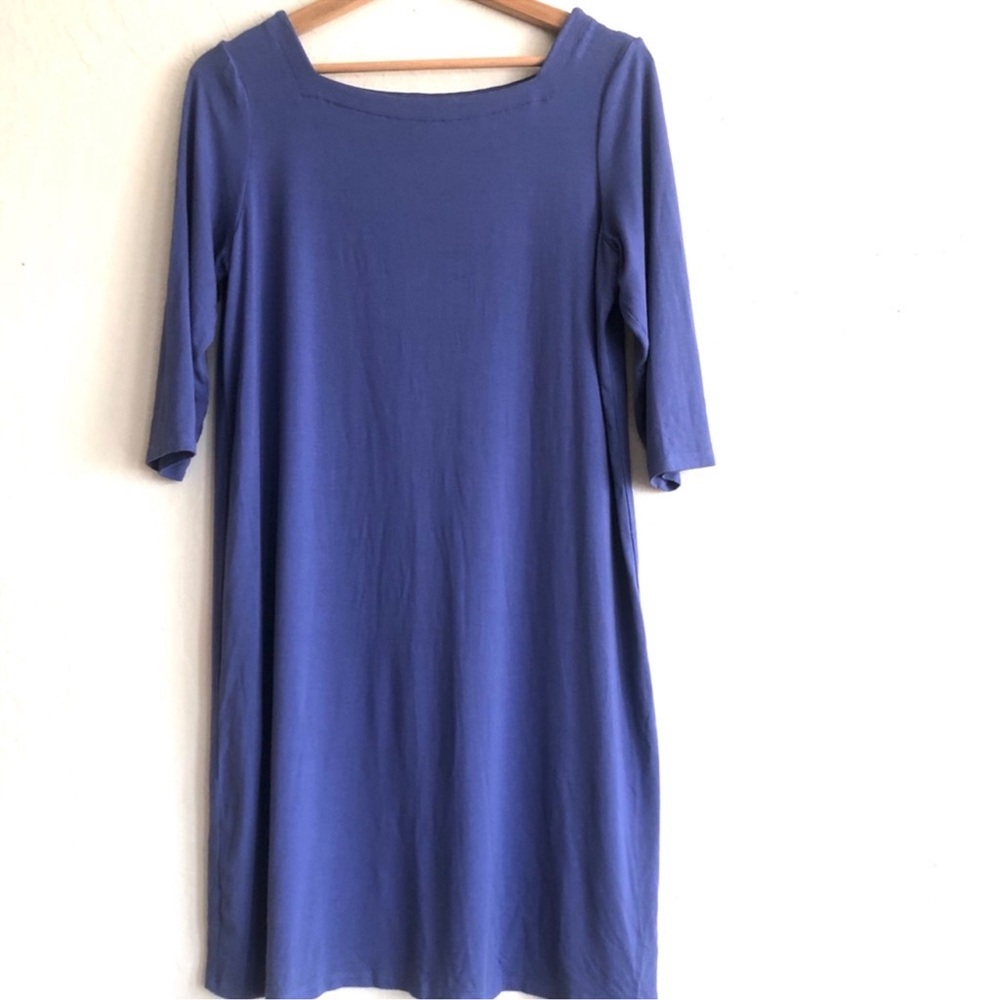 Eileen Fisher shirt dress
Periwinkle blue shade Medium